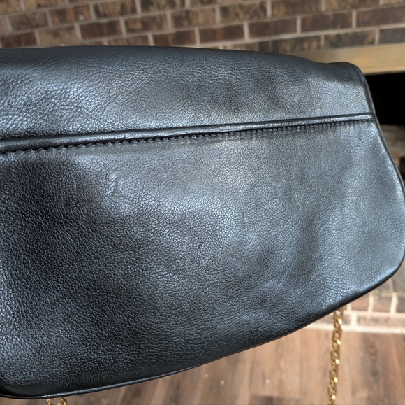 Tory Burch Reva Foldover Crossbody - Black/Gold - Picture 6 of 14